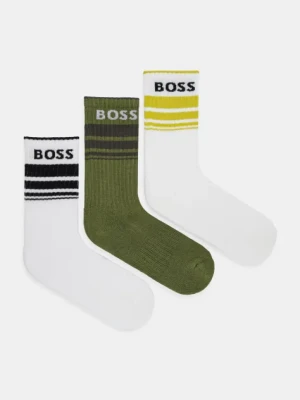 BOSS skarpetki 3-pack męskie kolor biały 50515143