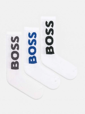 BOSS skarpetki 3-pack męskie kolor biały 50524259