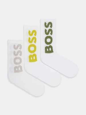 BOSS skarpetki 3-pack męskie kolor biały 50524259