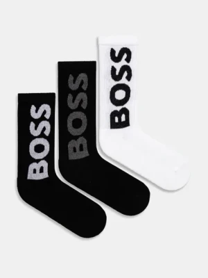 BOSS skarpetki 3-pack męskie kolor czarny 50524259