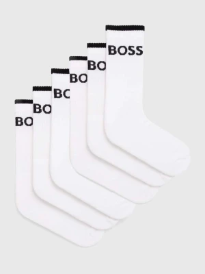 BOSS skarpety męskie 6P QS Stripe CC 6-pack biały