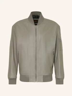 Boss Skórzana Kurtka Jakri gruen