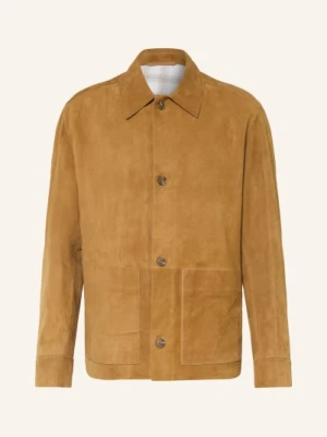 Boss Skórzana Kurtka Mandrian beige