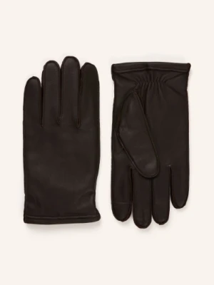 Boss Skórzane Rękawiczki Kranton Me Umożliwiające Obsługę Ekranów Dotykowych braun