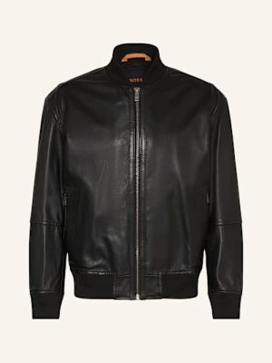 Boss Skórzany Bluzon Jobrice schwarz