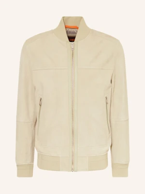 Boss Skórzany Bluzon Johice gruen