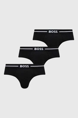 BOSS slipy 3-pack męskie kolor czarny