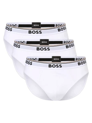 BOSS Slipy pakowane po 3 szt. Mężczyźni Bawełna biały