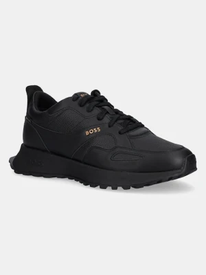 BOSS sneakersy skórzane Jonah męskie kolor czarny 50529520