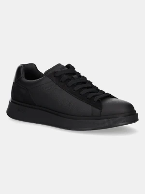 BOSS sneakersy skórzane Bulton męskie kolor szary 50552869