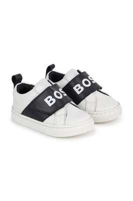 BOSS sneakersy skórzane dziecięce kolor biały