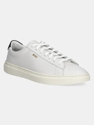 BOSS sneakersy skórzane Kieran kolor biały 50536480