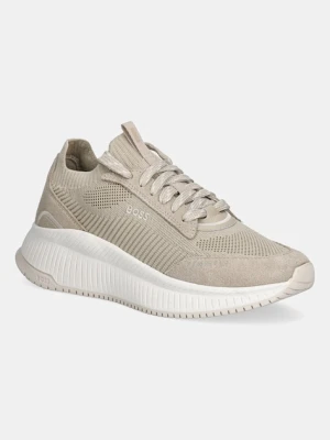 BOSS sneakersy TTNMEVO damskie kolor beżowy 50536413