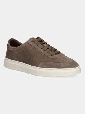 BOSS sneakersy zamszowe Kieran męskie kolor beżowy 50554611
