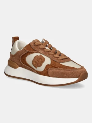 BOSS sneakersy zamszowe B Icon damskie kolor brązowy 50548288