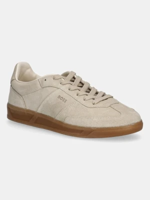 BOSS sneakersy zamszowe Brenta damskie kolor beżowy 50536645