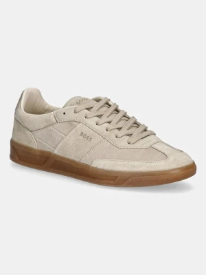 BOSS sneakersy zamszowe Brenta damskie kolor beżowy 50547825