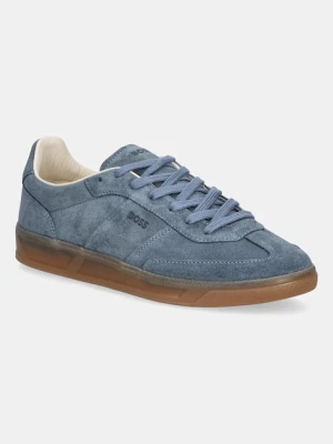 BOSS sneakersy zamszowe Brenta damskie kolor niebieski 50536645