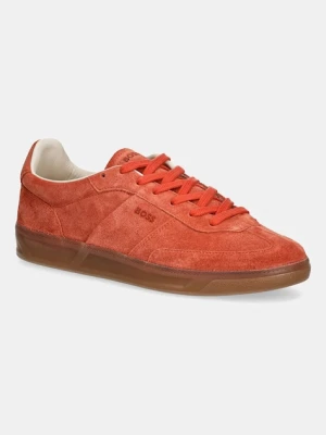 BOSS sneakersy zamszowe Brenta damskie kolor pomarańczowy 50536645