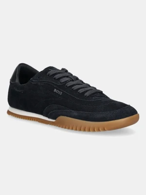 BOSS sneakersy zamszowe Careton męskie kolor granatowy 50548707