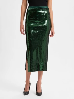 BOSS Spódnica damska - Eluxia Kobiety zielony jednolity,