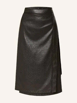 Boss Spódnica Kopertowa Vinny Z Imitacji Skóry schwarz