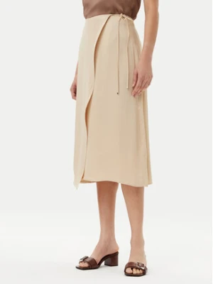 BOSS Spódnica midi Vamarni 50538116 Beżowy Regular Fit