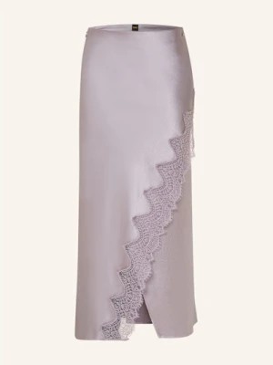 Boss Spódnica Satynowa Vlace W Stylu Kopertowym lila