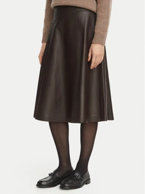 BOSS Spódnica skórzana Sekana 50569088 Brązowy ciemny Regular Fit