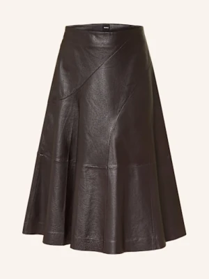 Boss Spódnica Skórzana Sevani rot