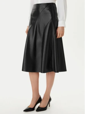 BOSS Spódnica z imitacji skóry Vicena1 50556926 Czarny Regular Fit