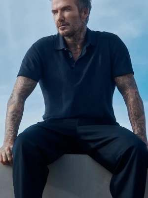 BOSS spodnie BECKHAM X BOSS męskie kolor granatowy proste 50549203