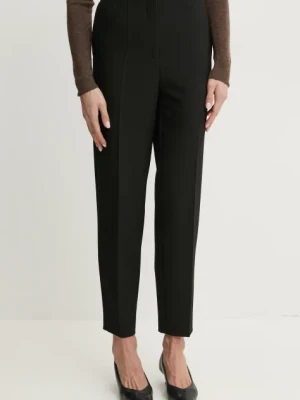 BOSS spodnie damskie kolor czarny fason cygaretki high waist 50511954