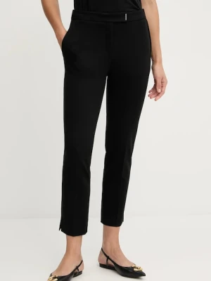 BOSS spodnie damskie kolor czarny fason cygaretki high waist 50541994