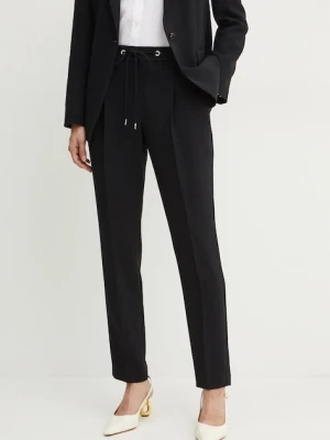 BOSS spodnie damskie kolor czarny proste high waist 50490039