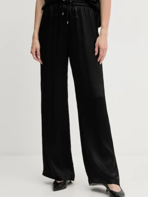 BOSS spodnie damskie kolor czarny szerokie high waist 50541835