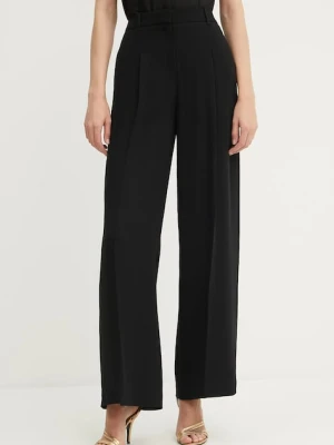 BOSS spodnie damskie kolor czarny szerokie high waist 50545544