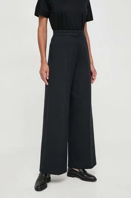 BOSS spodnie damskie kolor czarny szerokie high waist 50505961