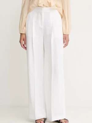 BOSS spodnie damskie z lnem Tiana