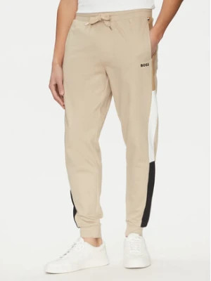 BOSS Spodnie dresowe Iconic 50535786 Beżowy Regular Fit