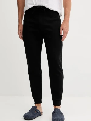 BOSS spodnie dresowe męskie Waffle Pants Cuff czarny