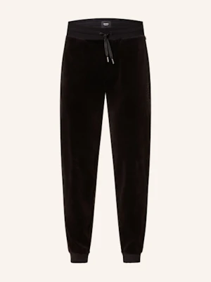 Boss Spodnie Dresowe Rekreacyjne Velour Z Materiału Nicki schwarz