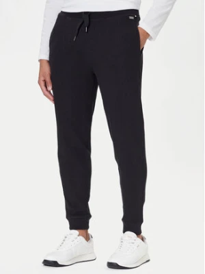 BOSS Spodnie dresowe Structure 50540577 Czarny Regular Fit