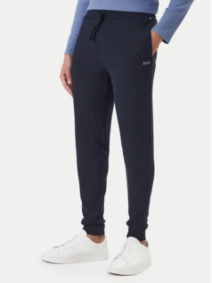 BOSS Spodnie dresowe Waffle 50535878 Granatowy Regular Fit