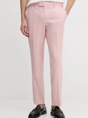 BOSS spodnie garniturowe męskie z wełną Genius