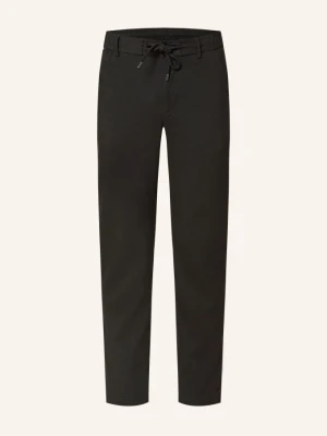 Boss Spodnie Kane Extra Slim Fit Z Lnem schwarz CZARNY