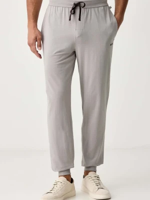 BOSS spodnie lounge męskie bawełniane z elastanem Mix&Match Pants beżowy