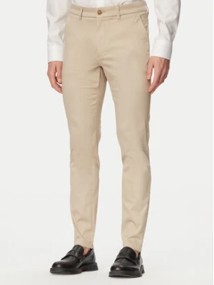 BOSS Spodnie materiałowe P-Kaiton1 50553841 Beżowy Slim Fit
