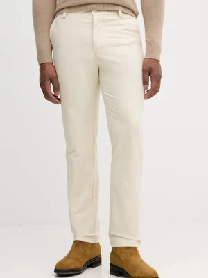BOSS spodnie męskie kolor beżowy proste 50551426