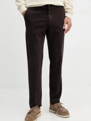 BOSS spodnie męskie kolor brązowy w fasonie chinos 50543304